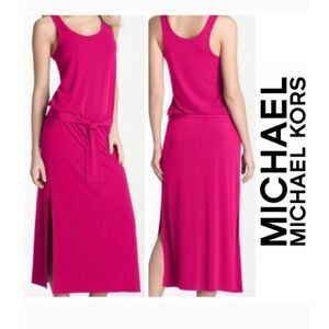 Michael kors fuschia pink maxi sleeveless dress women's size Xl